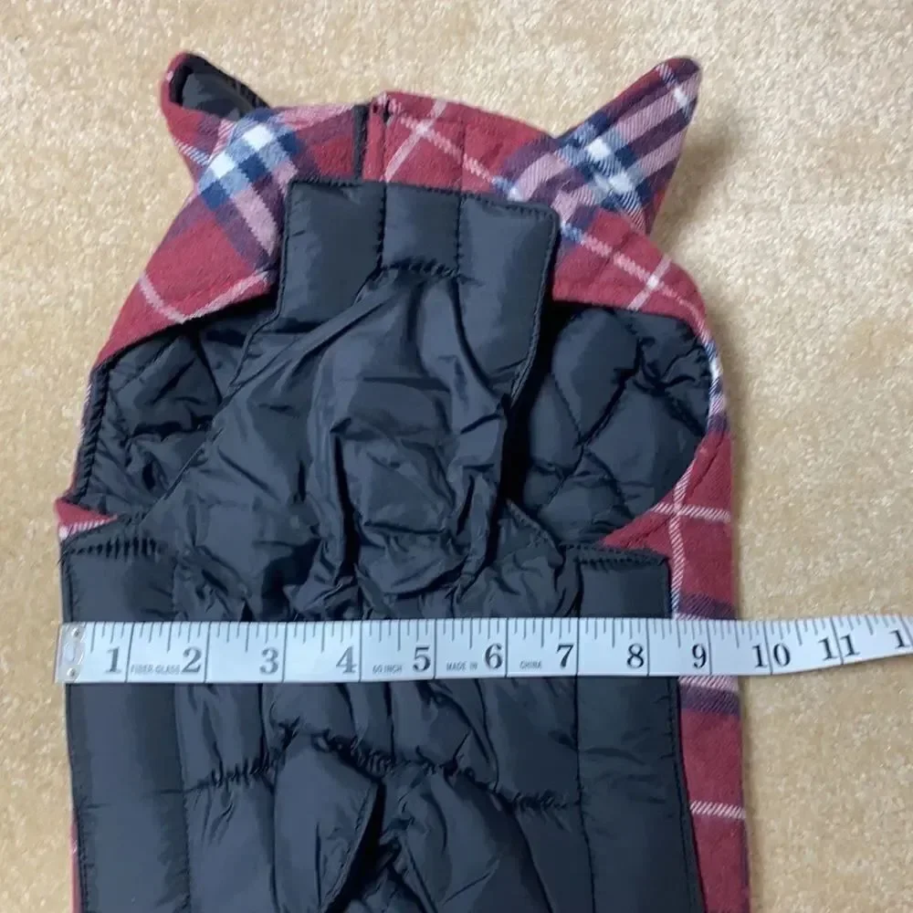 Dog / Pet Plaid Coat with Velcro - Brand New